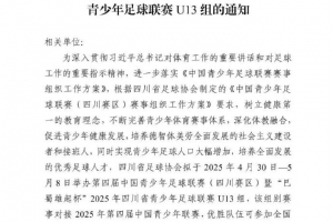 pg电子直营站-关于举办第四届中青赛暨2025年四川省青少年足球联赛U13组的通知