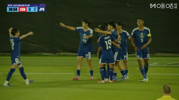 pg电子河南站-丢球了！U17男足第37分钟被进球，日本队1-0领先